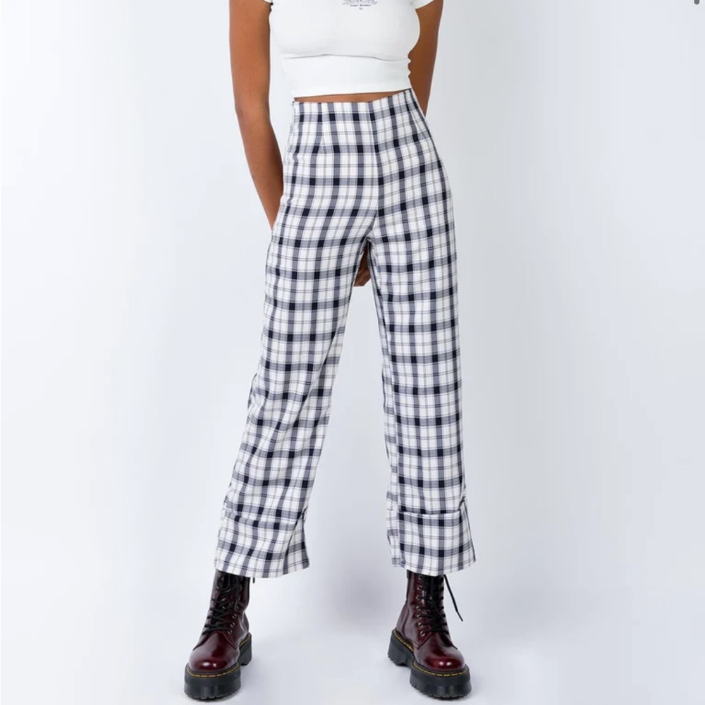 Princess Polly EUROS PANTS BLACK/WHITE